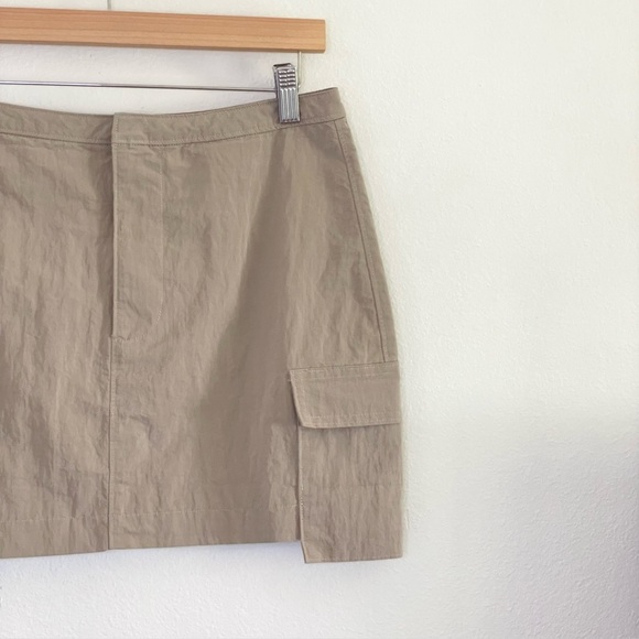 All Things Golden The Cargo Mini Skirt Mid Rise Stretch Cotton Slate Medium Y2K - Picture 9 of 13